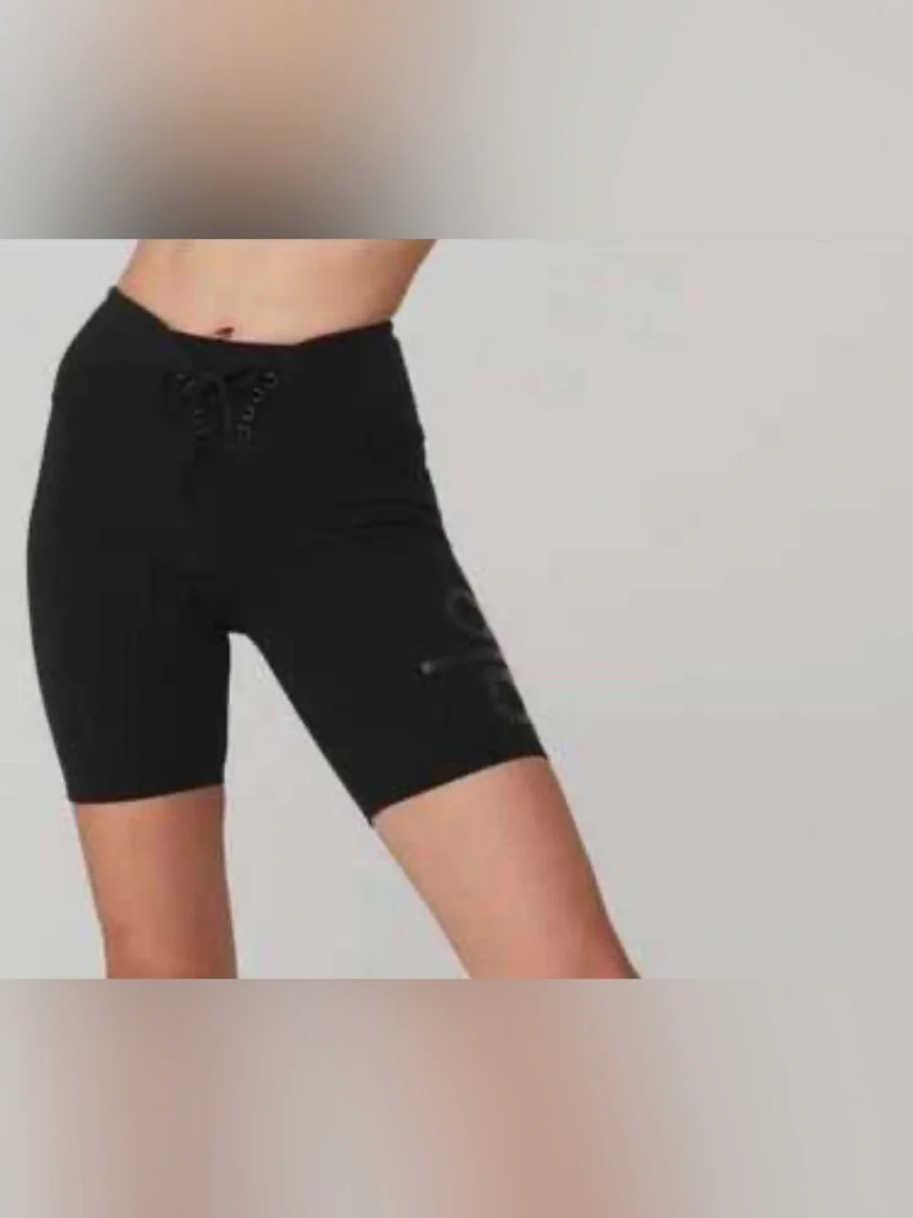 ALO Yoga Lace Up Biker Shorts, XSMALL NWT